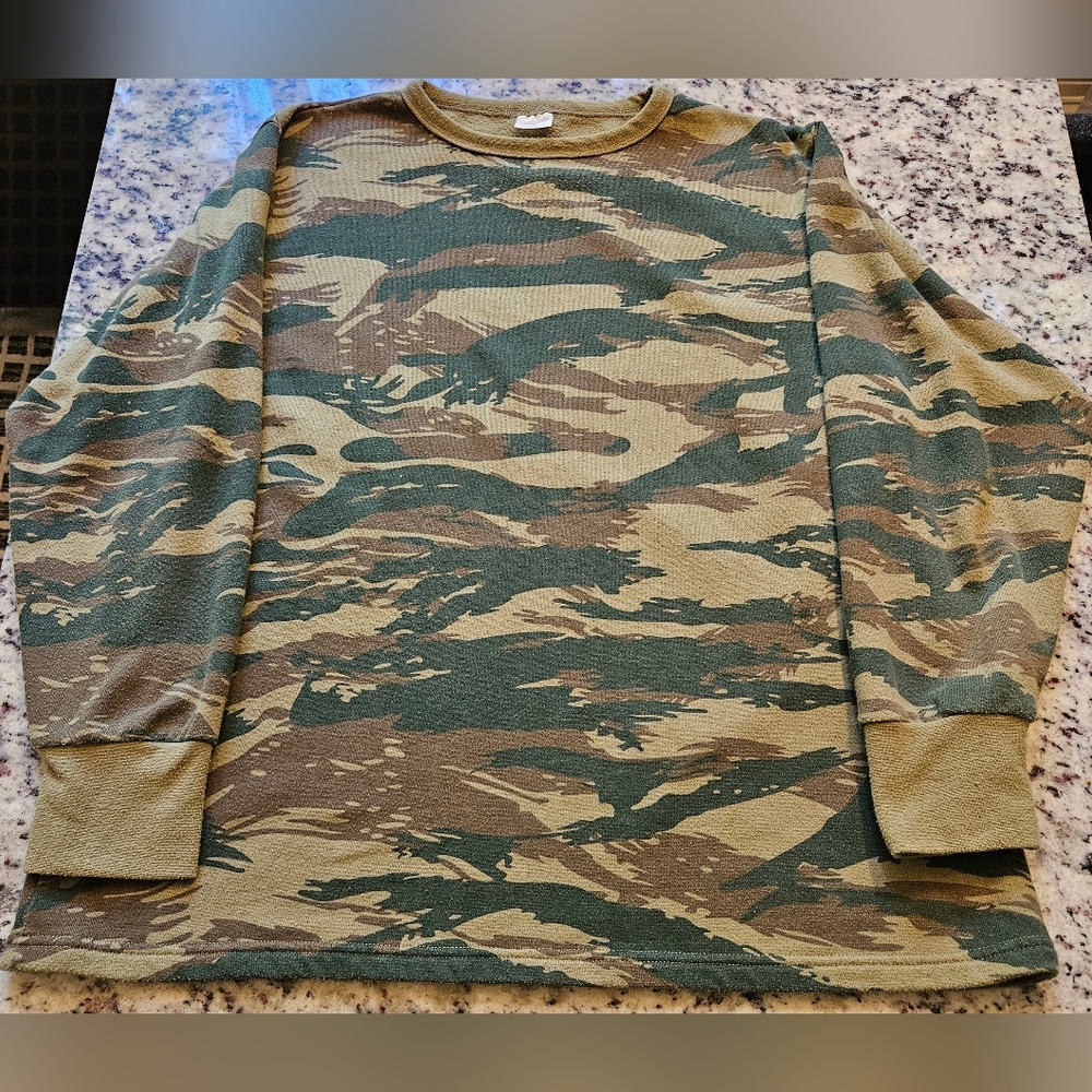 Greek Lizard Camouflage Vintage Military Surplus Crewneck Sweater